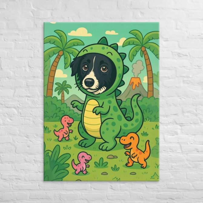 Dino Buddy – Custom Pet Canvas Wall Art for Home Décor - Image 4