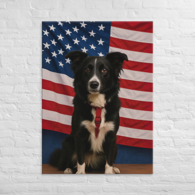 Stars & Stripes Glory – Custom Pet Canvas Wall Art with Your Pet’s Portrait - Image 4