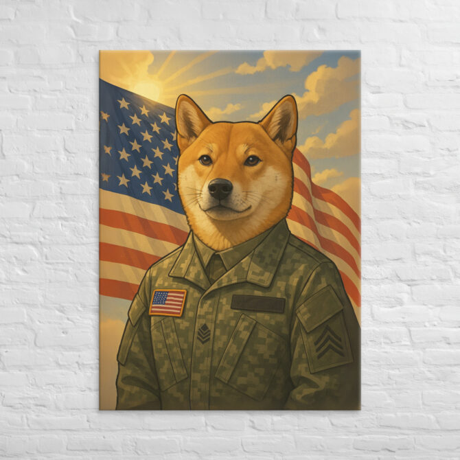 Patriotic Soldier Pet – Custom Canvas Wall Art with Your Pet - Image 4