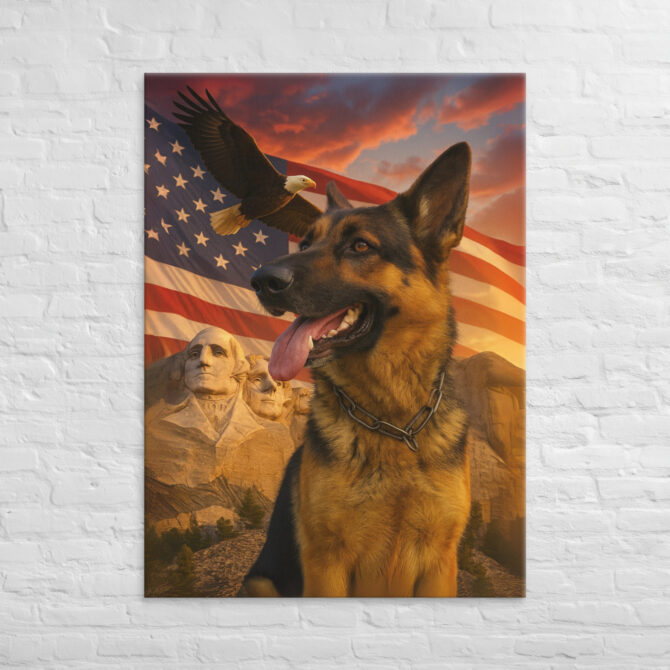 Bald Eagle & Pet Unity – Custom Canvas Wall Art with Your Pet - Image 4