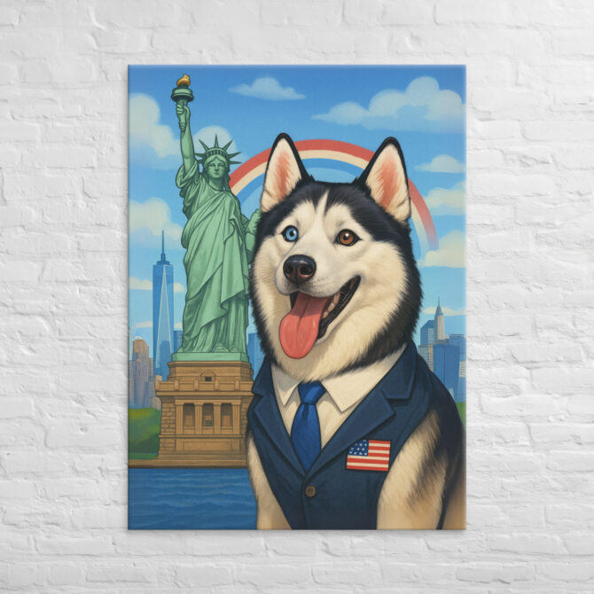 Liberty Scene – Custom Pet Canvas Wall Art with Your Pet’s Portrait - Image 4