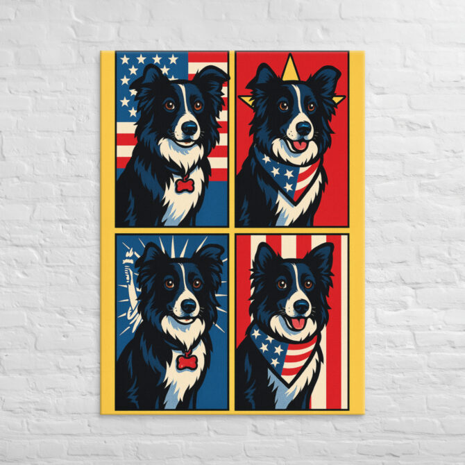 Red, White & Blue Pop Art – Custom Pet Canvas Wall Art - Image 4