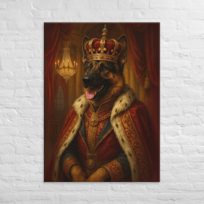 Fantasy Royal Portrait – Custom Pet Canvas Wall Art - Image 4