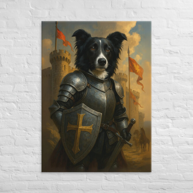 Medieval Knight Pet – Custom Home Décor Canvas Wall Art - Image 4