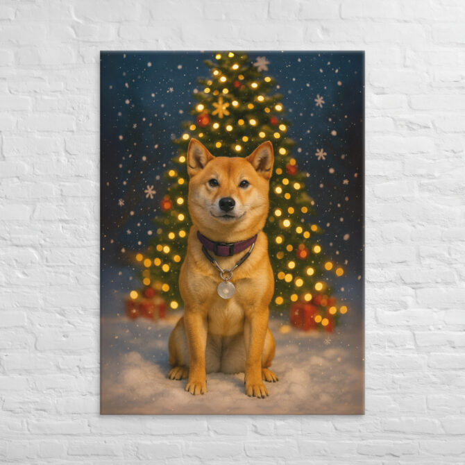 Winter Holiday Magic – Custom Pet Canvas Wall Art with Your Pet’s Portrait - Image 4