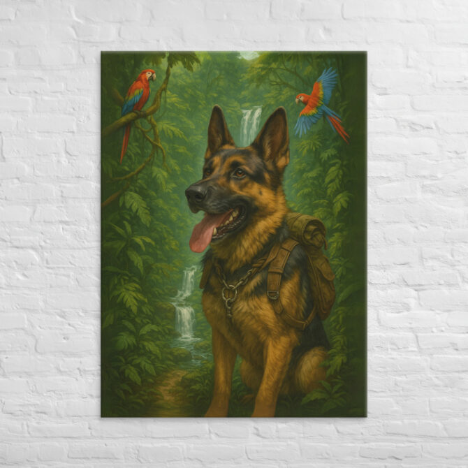 Jungle Explorer Pet – Custom Canvas Wall Art with Your Pet’s Portrait - Image 4