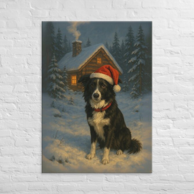 Snowy Cabin Retreat – Custom Pet Canvas Wall Art - Image 4