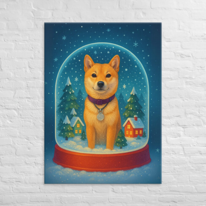 Snow Globe Magic – Custom Pet Canvas Wall Art - Image 4