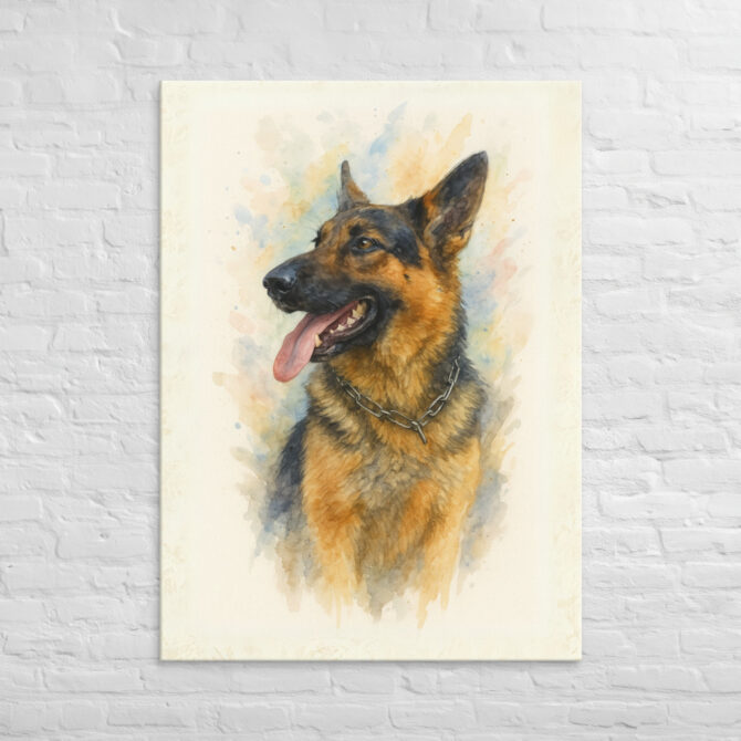 Watercolor Portrait – Custom Pet Canvas Wall Art - Image 4