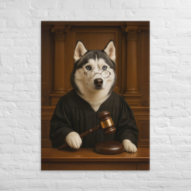 Custom Pet Portrait – Judge Work-Themed Canvas Wall Art - Image 4