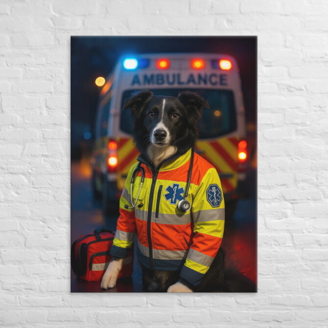 Paramedic Hero – Custom Pet Portrait Canvas - Image 4