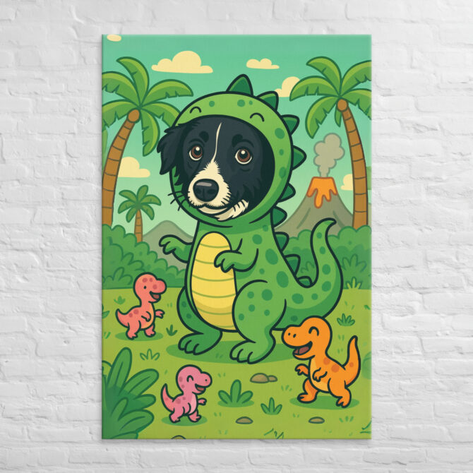 Dino Buddy – Custom Pet Canvas Wall Art for Home Décor - Image 5