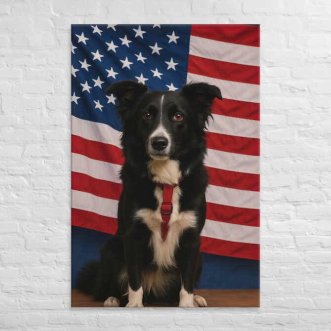 Stars & Stripes Glory – Custom Pet Canvas Wall Art with Your Pet’s Portrait - Image 5