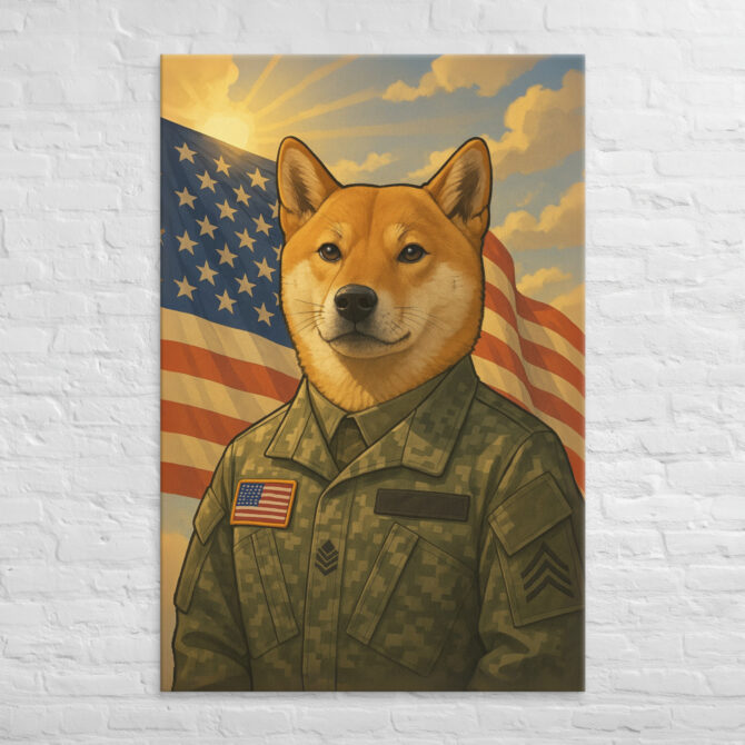 Patriotic Soldier Pet – Custom Canvas Wall Art with Your Pet - Image 5
