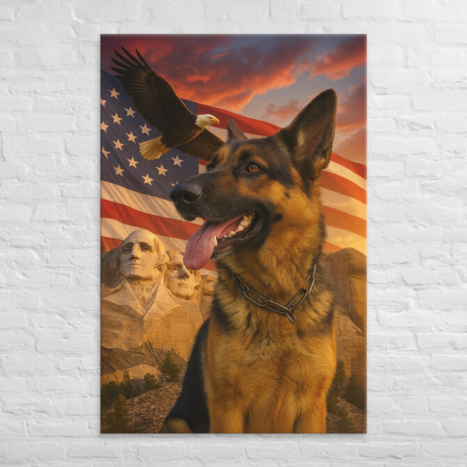 Bald Eagle & Pet Unity – Custom Canvas Wall Art with Your Pet - Image 5