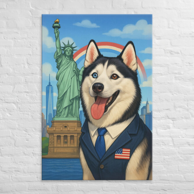 Liberty Scene – Custom Pet Canvas Wall Art with Your Pet’s Portrait - Image 5