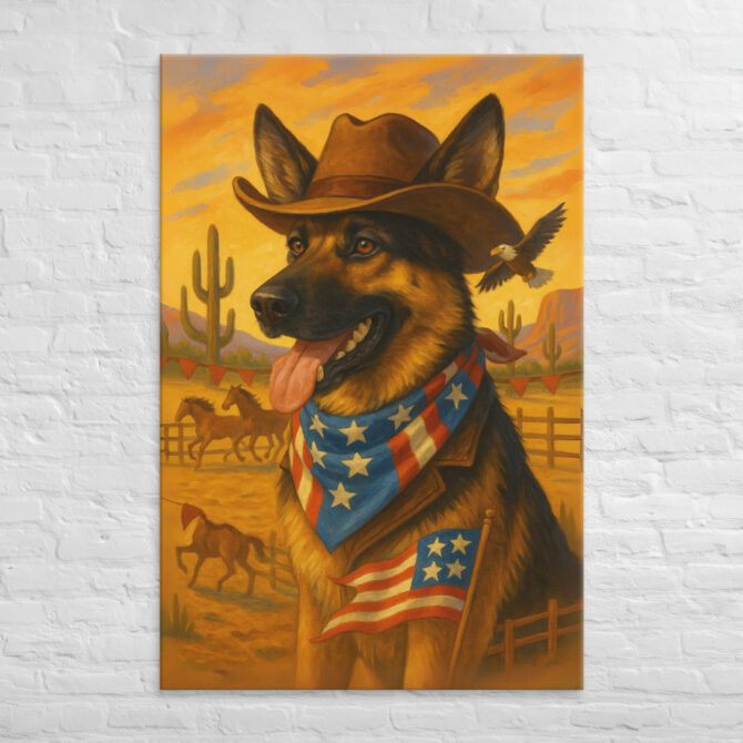 American Rodeo Spirit – Custom Pet Canvas Wall Art with Your Pet - Image 5