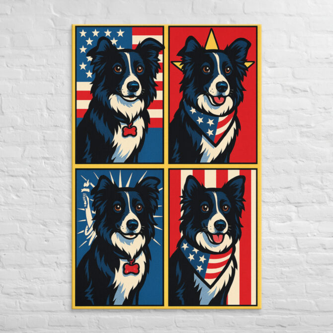 Red, White & Blue Pop Art – Custom Pet Canvas Wall Art - Image 5