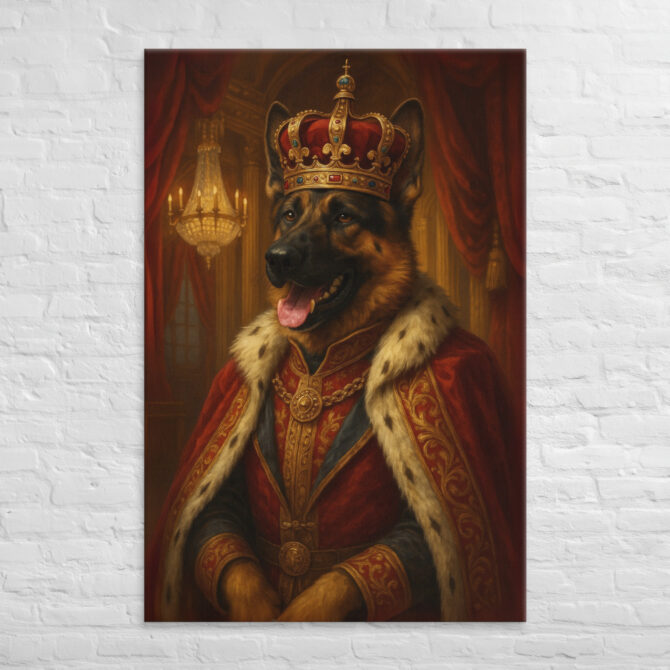 Fantasy Royal Portrait – Custom Pet Canvas Wall Art - Image 5