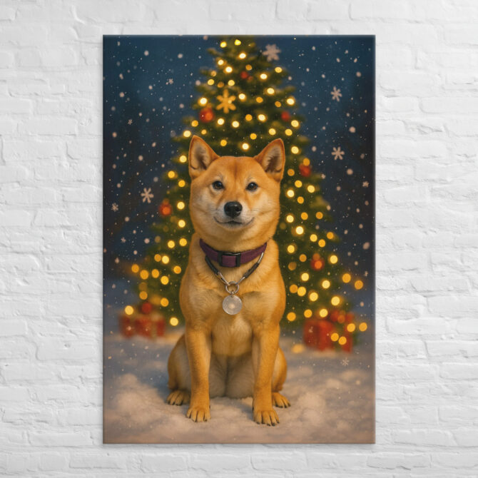Winter Holiday Magic – Custom Pet Canvas Wall Art with Your Pet’s Portrait - Image 5