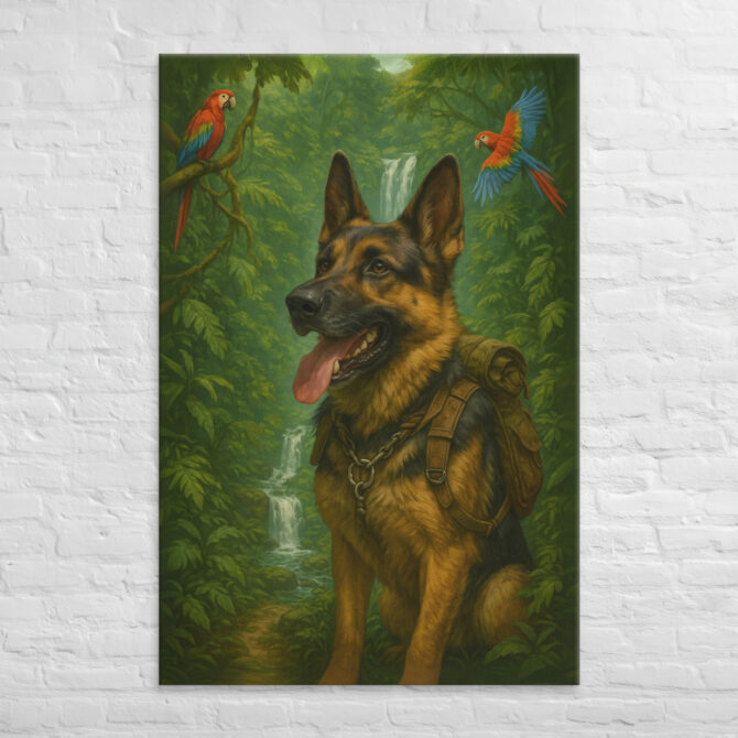 Jungle Explorer Pet – Custom Canvas Wall Art with Your Pet’s Portrait - Image 5