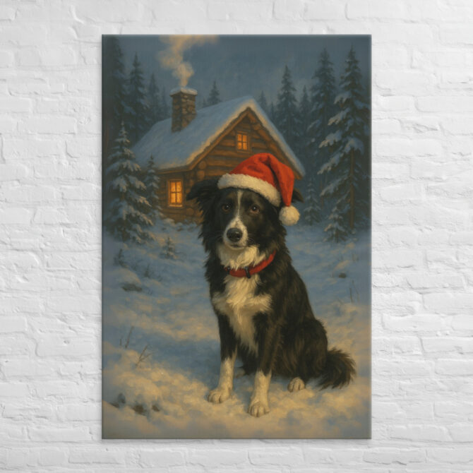 Snowy Cabin Retreat – Custom Pet Canvas Wall Art - Image 5