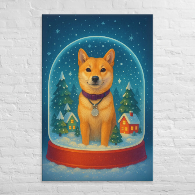 Snow Globe Magic – Custom Pet Canvas Wall Art - Image 5