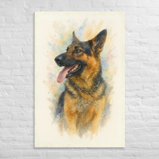 Watercolor Portrait – Custom Pet Canvas Wall Art - Image 5
