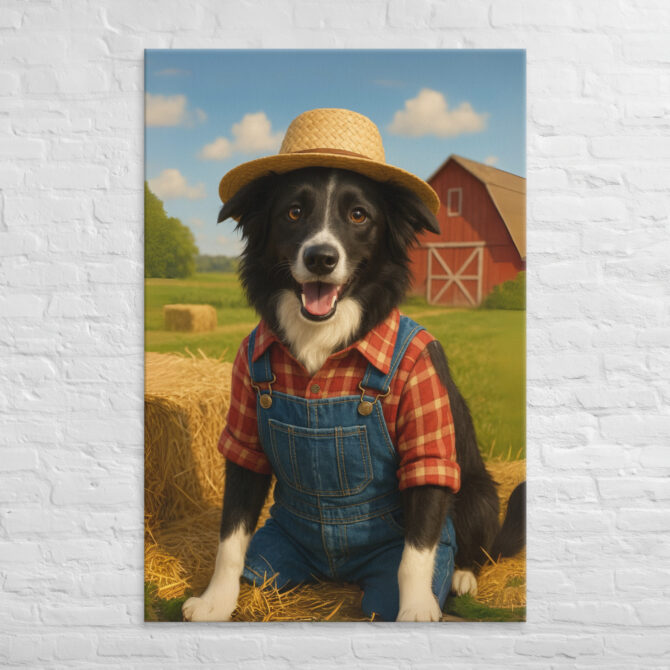 Farmer Custom Pet Portrait – Work-Themed Canvas Wall Art - Image 5