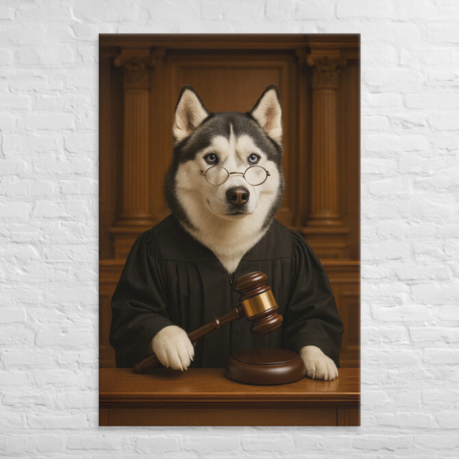 Custom Pet Portrait – Judge Work-Themed Canvas Wall Art - Image 5