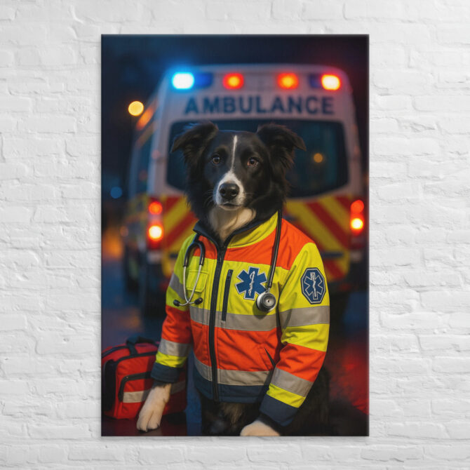 Paramedic Hero – Custom Pet Portrait Canvas - Image 5
