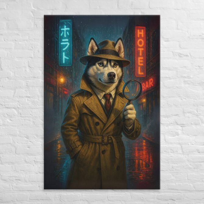 Detective Pet Portrait – Custom Work-Themed Canvas Wall Art - Image 5