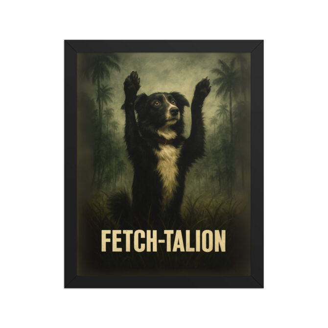 Fetch-talion Custom Pet Movie Poster – Platoon-Inspired Wall Art - Image 2