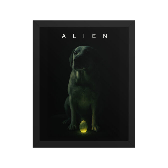 Custom Pet Alien Movie Poster – “Alien” Style Framed Artwork - Image 2