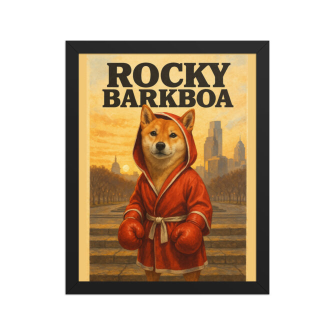 Custom Pet Poster – Rocky Barkboa | Personalized Movie-Inspired Wall Art - Image 2