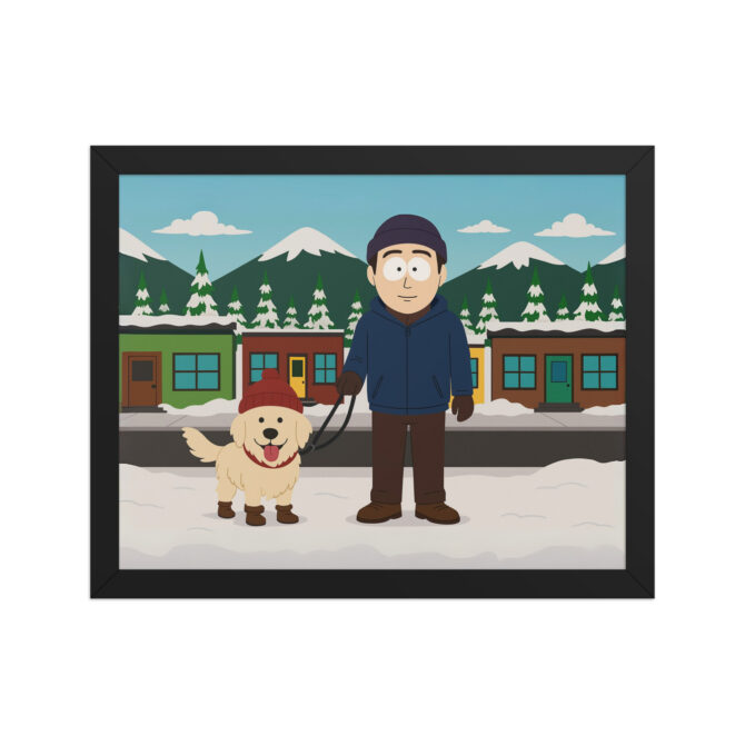 SOUTH PARK – Snowy Street Custom Pet & Owner Poster - Image 2