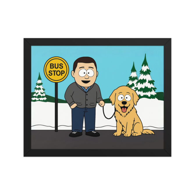 SOUTH PARK – School Bus Stop Custom Pet & Owner Poster - Image 2