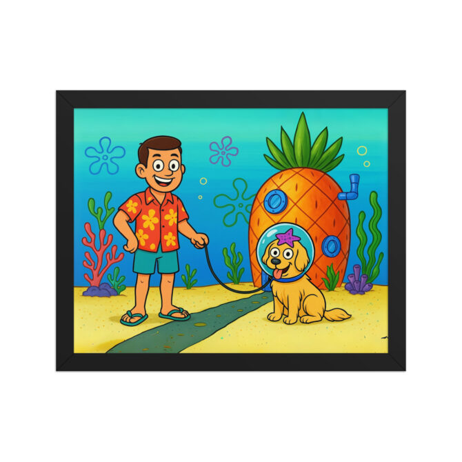 Custom SpongeBob Pineapple House Poster with Your Pet - Image 2