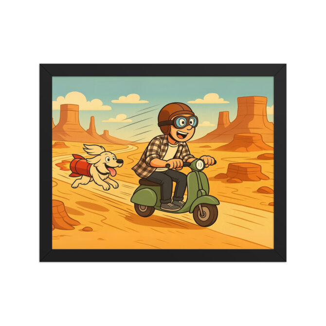 LOONEY TUNES – Classic Desert Chase Custom Pet & Owner Poster - Image 2