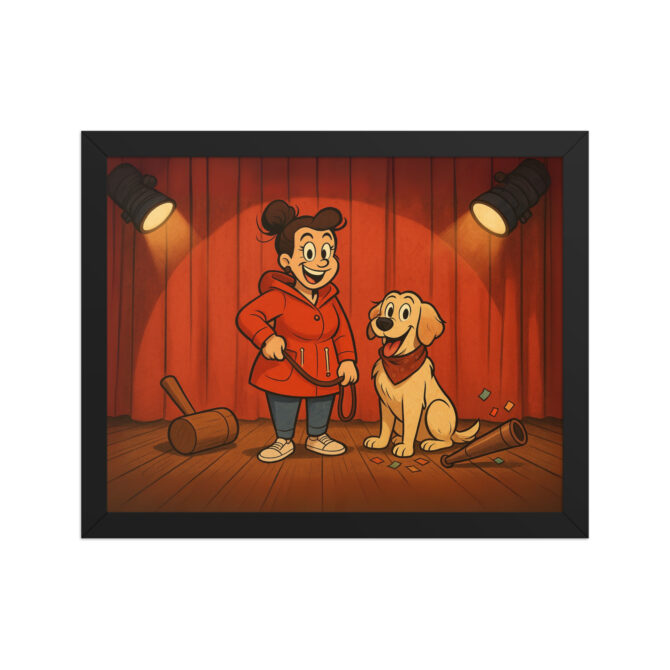 Looney Tunes Custom Pet & Owner Cartoon Poster – Stage Scene - Image 2