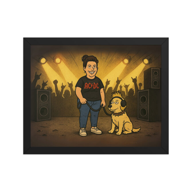 BEAVIS AND BUTT-HEAD Rock Concert Crowd – Custom Pet & Owner Cartoon Framed Poster - Image 2
