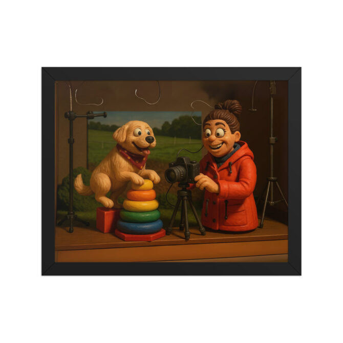 Custom ROBOT CHICKEN Mini Toy Studio Pet & Owner Poster – Framed Cartoon Artwork - Image 2