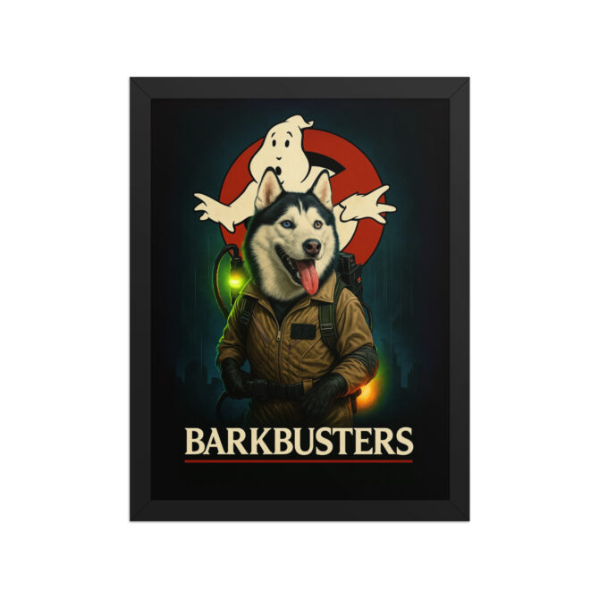 Custom Pet Ghostbusters Poster – “Barkbusters” Framed Artwork - Image 3