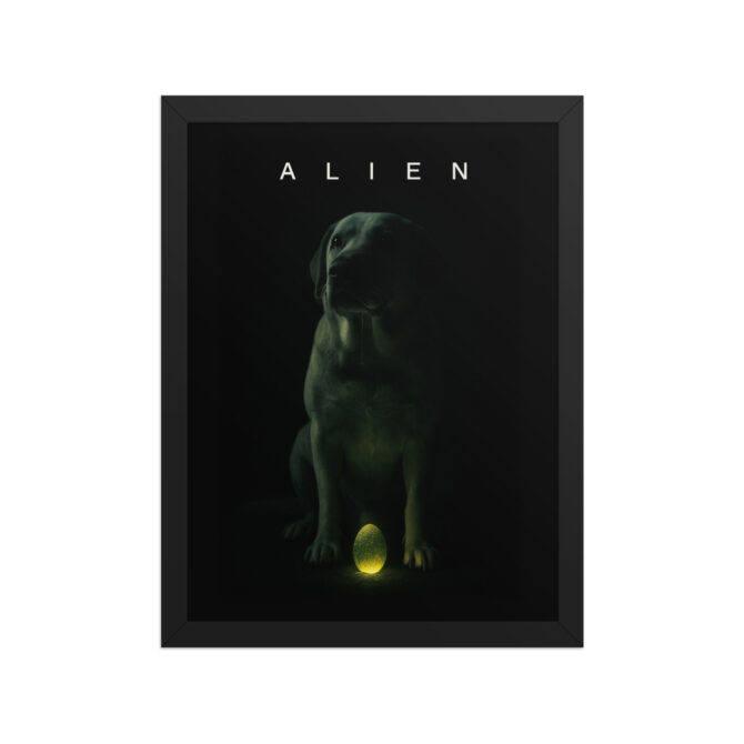 Custom Pet Alien Movie Poster – “Alien” Style Framed Artwork - Image 3