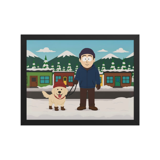 SOUTH PARK – Snowy Street Custom Pet & Owner Poster - Image 3