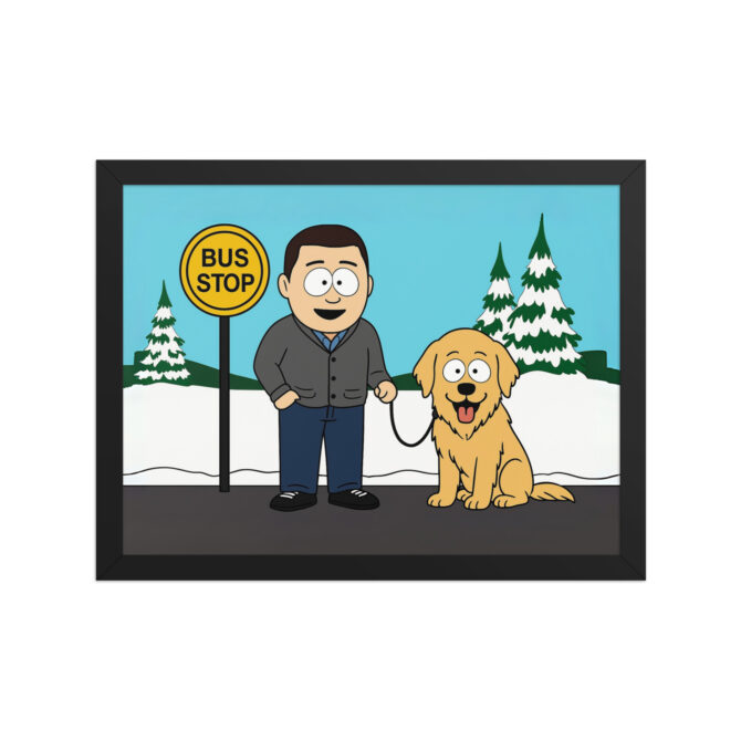SOUTH PARK – School Bus Stop Custom Pet & Owner Poster - Image 3