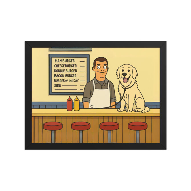 BOB’S BURGERS – Custom Pet & Owner Poster at Burger Counter - Image 3