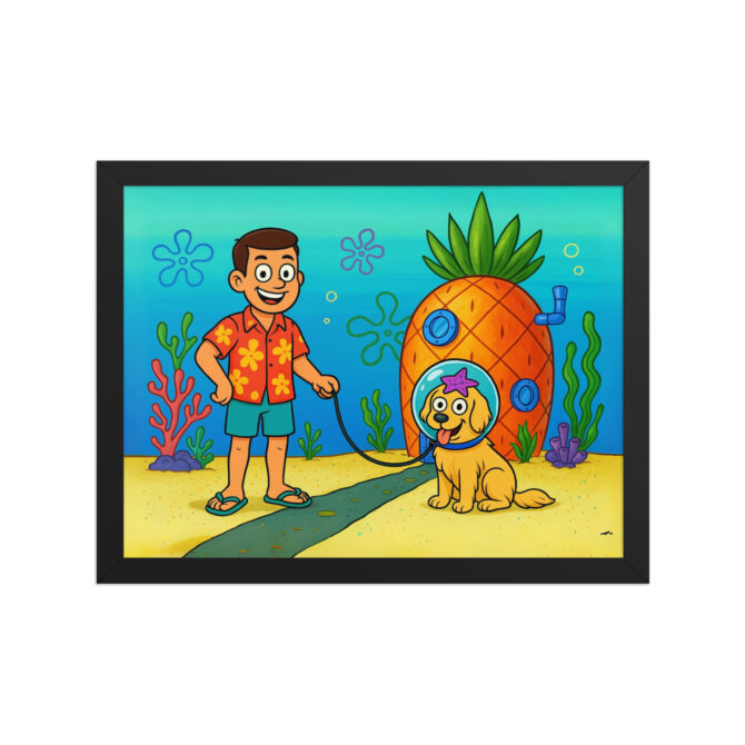 Custom SpongeBob Pineapple House Poster with Your Pet - Image 3