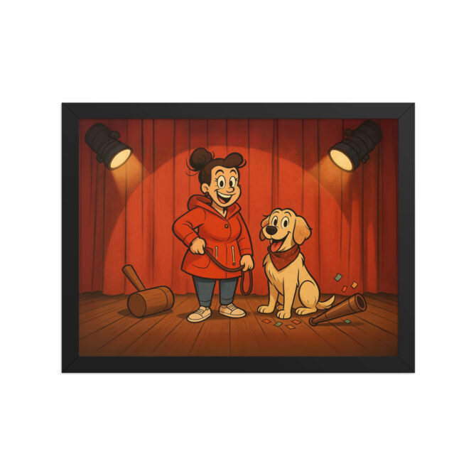 Looney Tunes Custom Pet & Owner Cartoon Poster – Stage Scene - Image 3