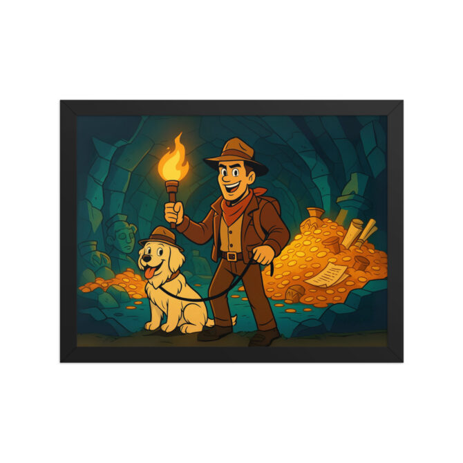 DUCKTALES – Treasure Cave Adventure | Custom Pet & Owner Cartoon Poster - Image 3